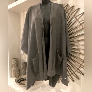 Ralph Lauren brand new charcoal knit cape